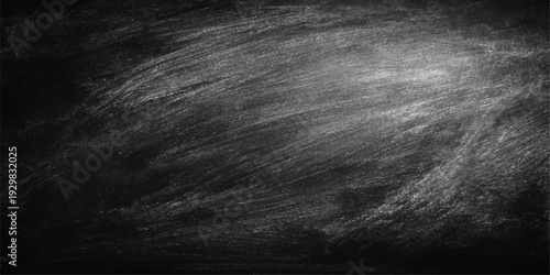 Vintage dark grey chalkboard surface with a grunge texture frame and alpha channel for a blank old black concrete wall backdrop design