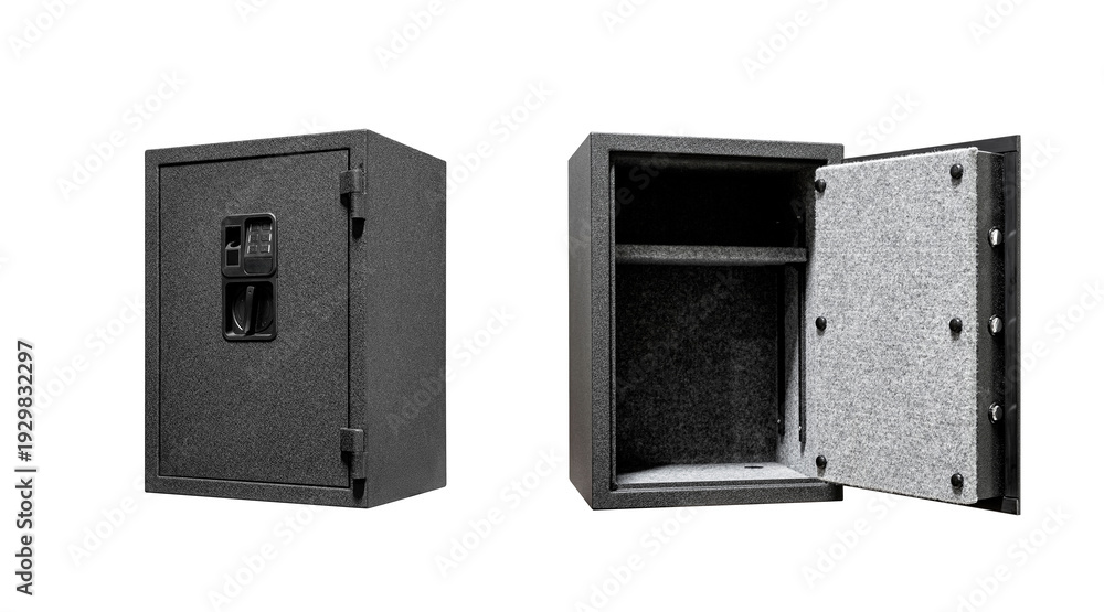 Obraz premium Closed And Open Steel Security Vault