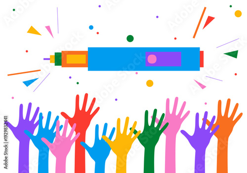 Semaglutide Injection Pen. Semaglutide therapy on diabetes management abstract concept. Weight Loss Medication Semaglutide Injection