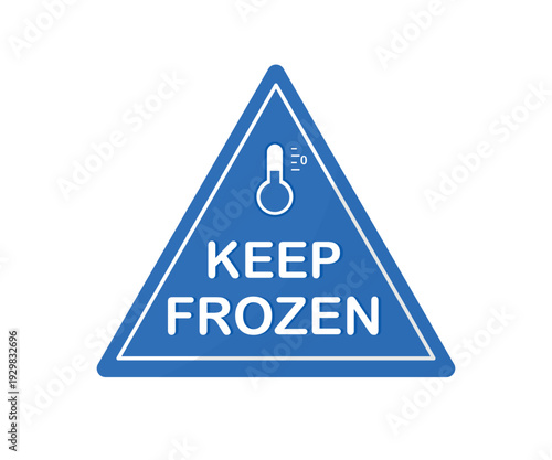 Keep frozen label. Keep frozen - badges for product. Keep frozen product labels. Storage in refrigerator and freezer. Suitable for product label. Vector illustration isolated on white background