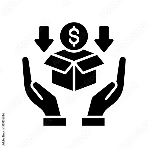 Fundraising glyph icon