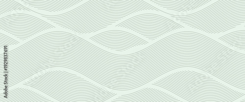 farm green banner, organic abstract background with fields. wavy green lines, natural organic products. ecology background. striped farmer green Pattern