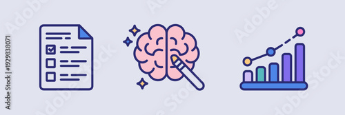 AI generated question and form icon collection – Great for HR tech, student assessment tools, or digital polling platforms.