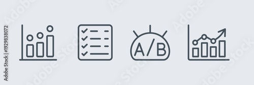 Evaluation dashboard UI icons – Ideal for performance analytics.