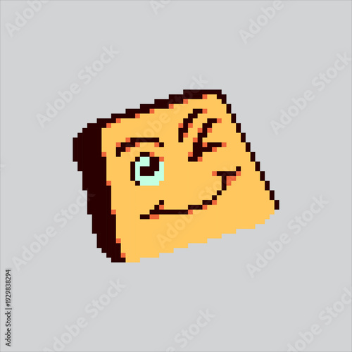 Pixel art illustration Winking Face. Pixelated Wink Emoji. Winking Face Emoji Expression Icon pixelated for the pixel art game and icon for website and video game. old school retro.