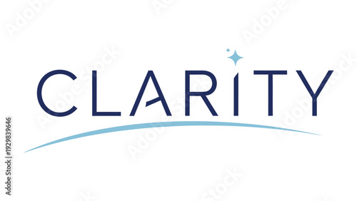 Clarity Logo: An elegantly designed logo embodying the essence of clarity and precision, featuring a stylized wordmark with a clean, modern aesthetic.