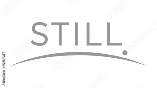 Still text logo: the image contains only a minimal, sophisticated design. The word STILL is inscribed in elegant typography, with a subtle curved line below, creating a sense of balance.