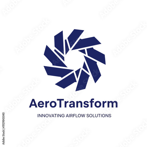 AeroTransform logo innovating airflow solutions with modern design.