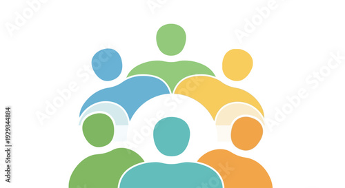 Diverse Group of People Illustrated in a Simple Graphic Style