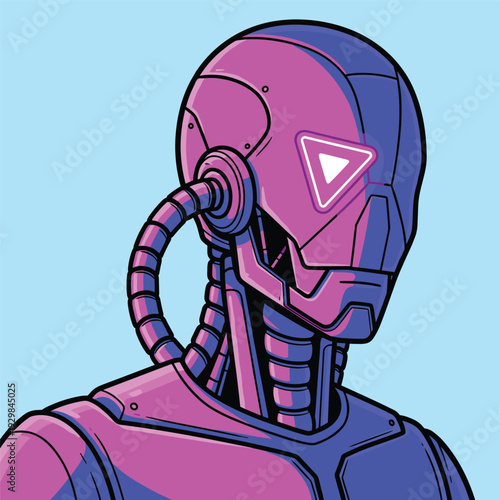 A vibrant illustration of a robotic arm, perfect for depictions of automation, technology, or futuristic concepts.  Use for articles, websites, and pr