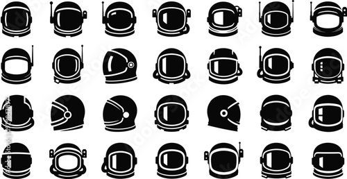 Collection of diverse astronaut helmet designs and styles