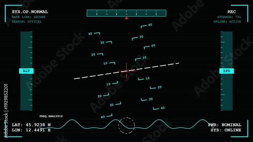 High-Tech Tactical HUD Overlay Interface 4K Seamless Loop