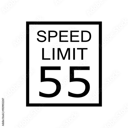 Speed limit sign indicating 55 miles per hour