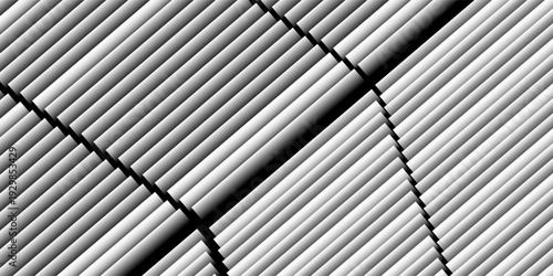 Abstract Black and White 3D Twisted Line Pattern Background