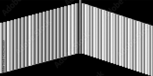 Abstract Black and White 3D Twisted Line Pattern Background