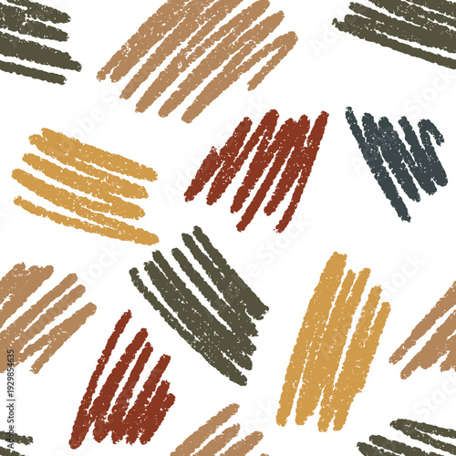 Crayon Texture Scribble Seamless Pattern