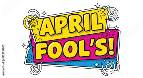 April Fool's Day banner vector
