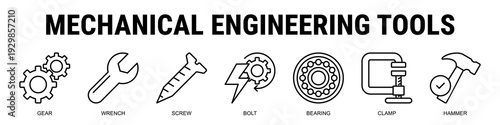 Essential Mechanical Tools And Components Used In Industrial Assembly, Maintenance, And Engineering Workshop Operations.