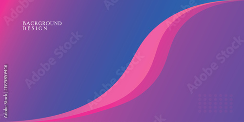 Abstract gradient background with flowing pink wavy lines and purple and blue color transitions, ideal for modern design.
