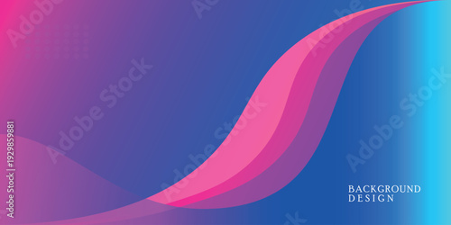 Abstract gradient background with flowing pink and purple wavy shapes on a blue and magenta color transition, suitable for modern design.