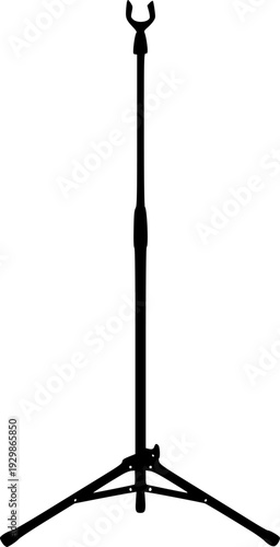 mic stand silhouette vector illustration
