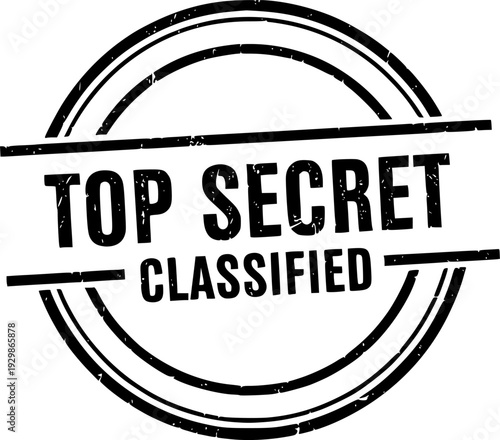 Top secret classified stamp. Red grunge icon stamp illustration vector
