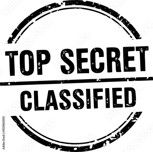 Top secret classified stamp. Red grunge icon stamp illustration vector
