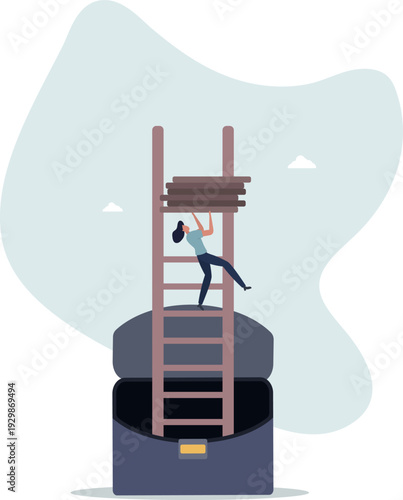 Build ladder of success, develop stair to improve opportunity, career path or job achievement,person's life situation and his activities.