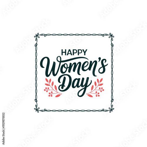Women’s Day Celebration Banner with Elegant Lettering
Contemporary International Women’s Day Graphic Design
