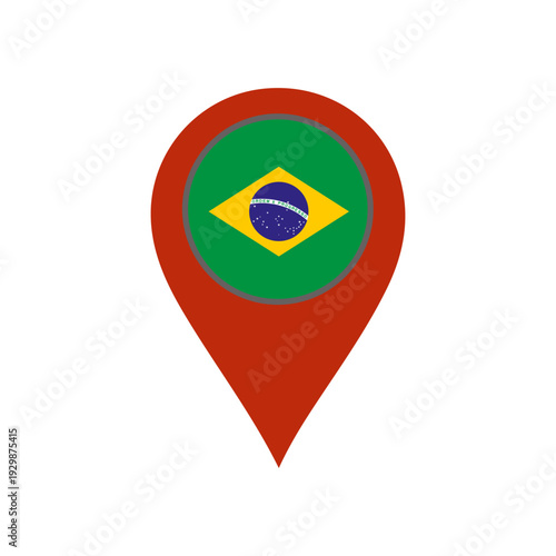 pin with the brazil flag vector 
Vector pin with the flag on a white background