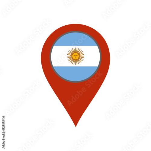 pin with the argentina flag vector 
Vector pin with the flag on a white background