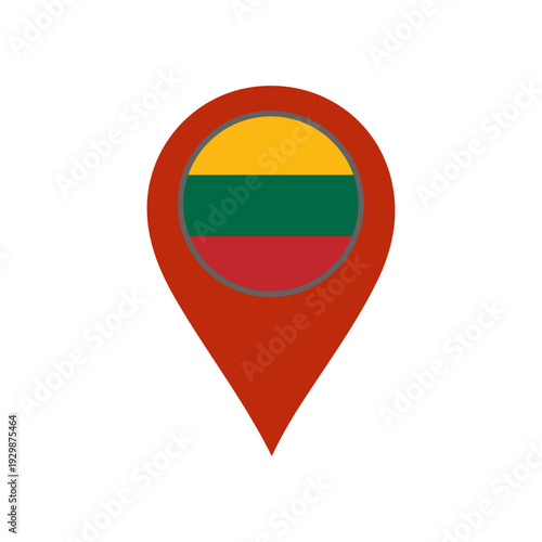 pin with the Lithuania flag vector 
Vector pin with the flag on a white background