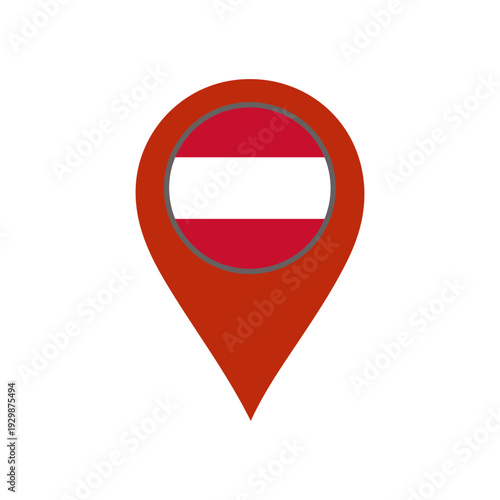 pin with the Austria flag vector 
Vector pin with the flag on a white background