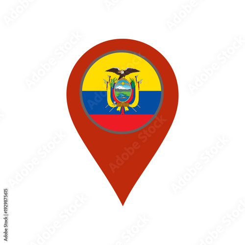 pin with the ecuador flag vector 
Vector pin with the flag on a white background