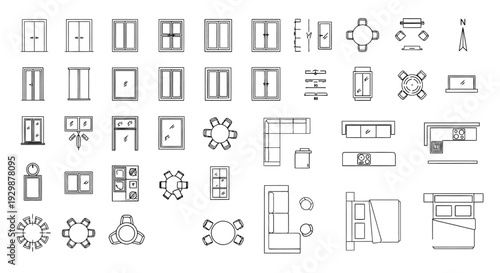 interface elements icons set for design and development