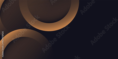 Black premium background with luxury dark golden geometric elements. Rich background.
