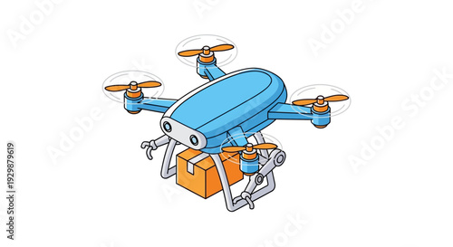 Drone with Delivery Box.