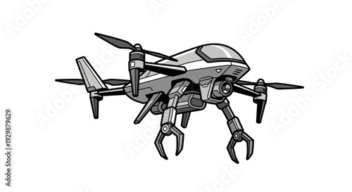 Drone with robotic arms.