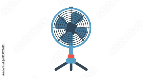 Electric Blue Standing Fan.
