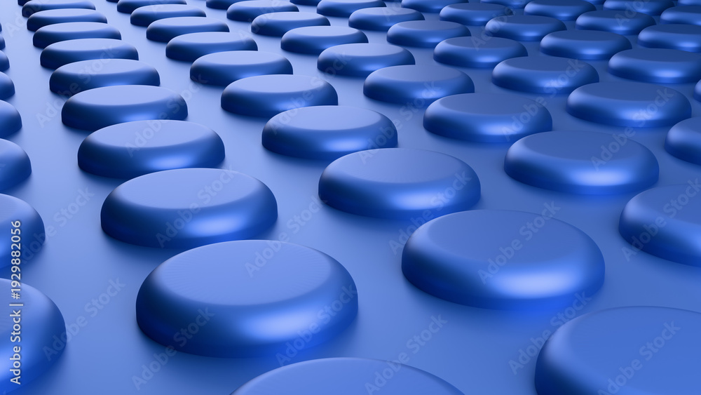 Fototapeta premium 3D abstract dark blue background with a technological pattern, vector design, technology theme, volumetric space in perspective. Technology, information technology, big data.