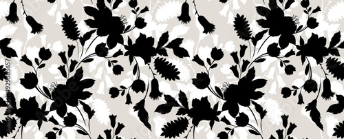 Seamless flowers pattern in vector. Abstract flower pattern design