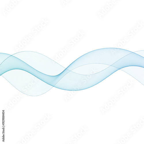 Modern graphic composition with a curved blue wave for styling website headers and banners. Eps 10