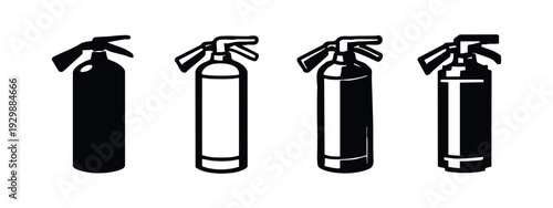 Stacked Fire Extinguisher Icons for Safety