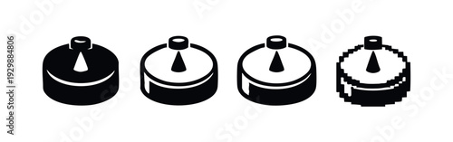 3D Style Stopwatch and Timer Icon Collection with Pixel Art Variation