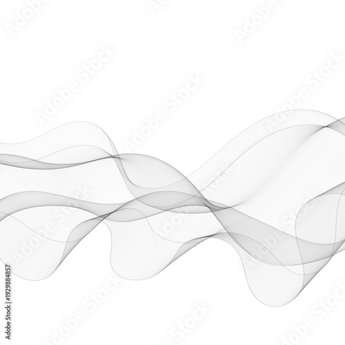 Futuristic gray wavy lines design for modern minimalist branding. Eps 10