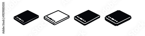Detailed Isometric Card and Tablet Icons. Solid, Outline, and Pixelated Designs for Payment and Digital Access.