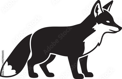 Fox Silhouette Wildlife Illustration