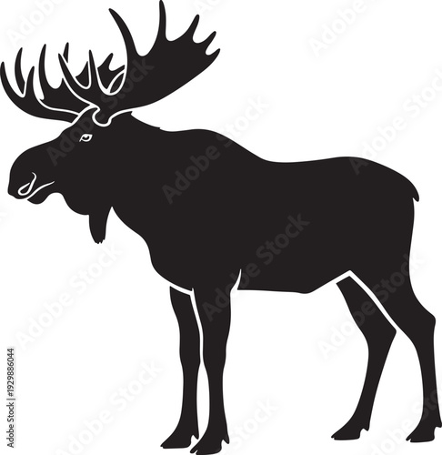Moose Silhouette Wildlife Illustration