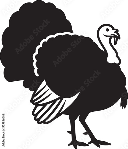 Turkey Silhouette Wildlife Illustration