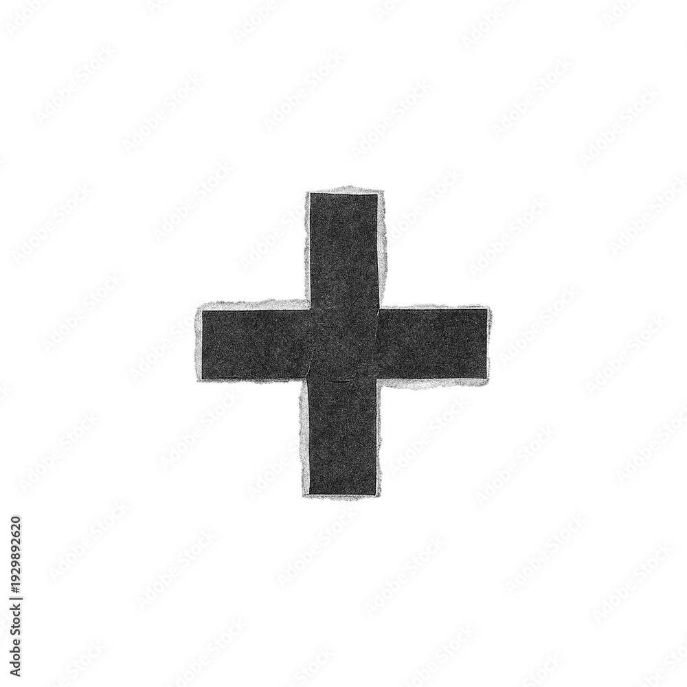 Fototapeta premium Ripped Paper Special Character. Torn Symbol Cutout Element Isolated on Transparent Background.